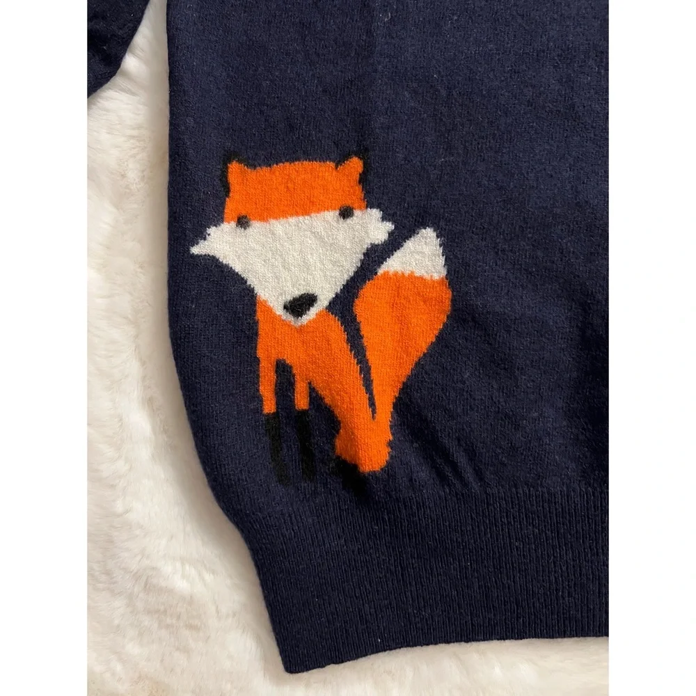 J.CREW, FOX NAVY BLUE SWEATER, WOMEN, SMALL - Picture 4 of 6